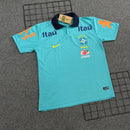 Camisa Seleção Brasileira Treino 25/26 – Gola Polo Azul Bebe