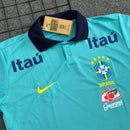Camisa Seleção Brasileira Treino 25/26 – Gola Polo Azul Bebe