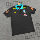 Camisa Seleção Brasileira Treino 25/26 – Gola Polo Preta