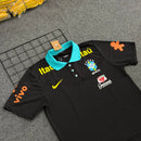 Camisa Seleção Brasileira Treino 25/26 – Gola Polo Preta