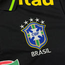 Camisa Seleção Brasileira Treino Preta Gola Polo (Símbolo Brilhoso)
